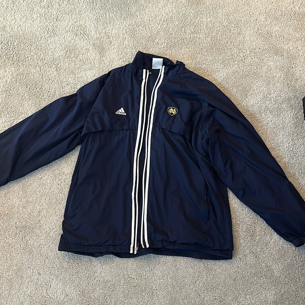 Vintage Adidas raincoat ND UNIVERSITY